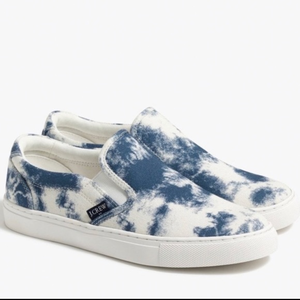 J.CREW Tie Dye Road Trip Slip On Sneakers Canvas Blue White Women’s size 6.5‎